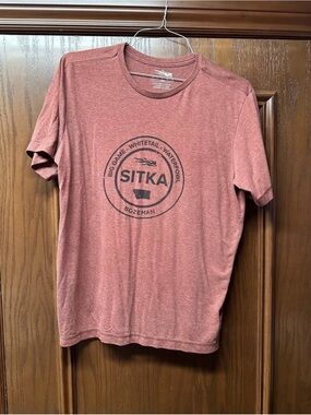 Sitka Men's Short Sleeve Logo Tee — Rust Red
